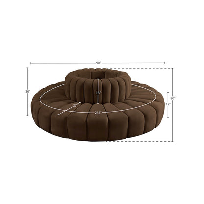Arc Brown Velvet Modular Sofa