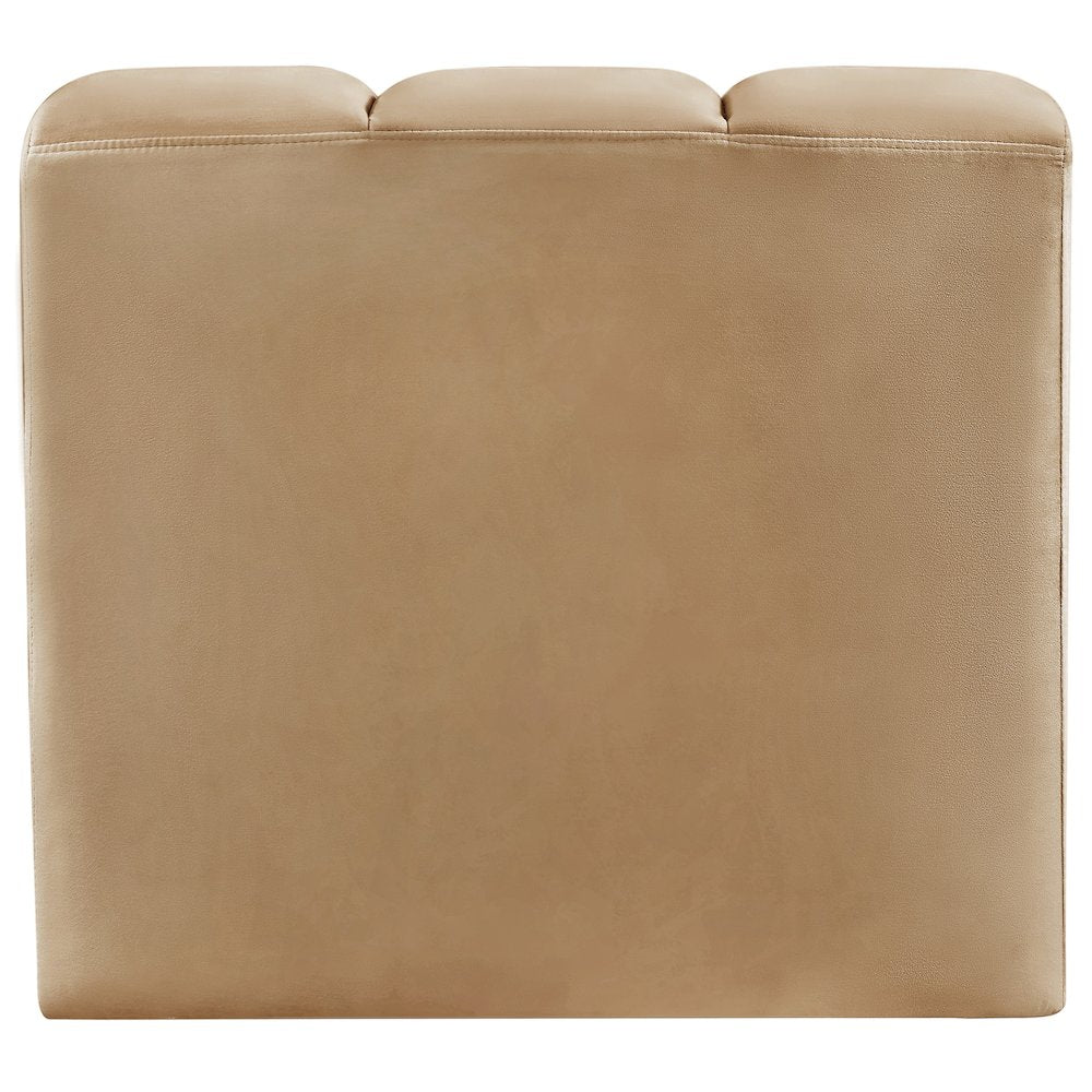 Arc Camel Velvet Curved Corner