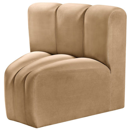 Arc Camel Velvet Curved Corner