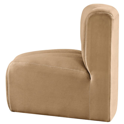 Arc Camel Velvet Curved Corner