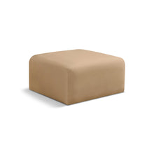 Arc Camel Velvet Ottoman