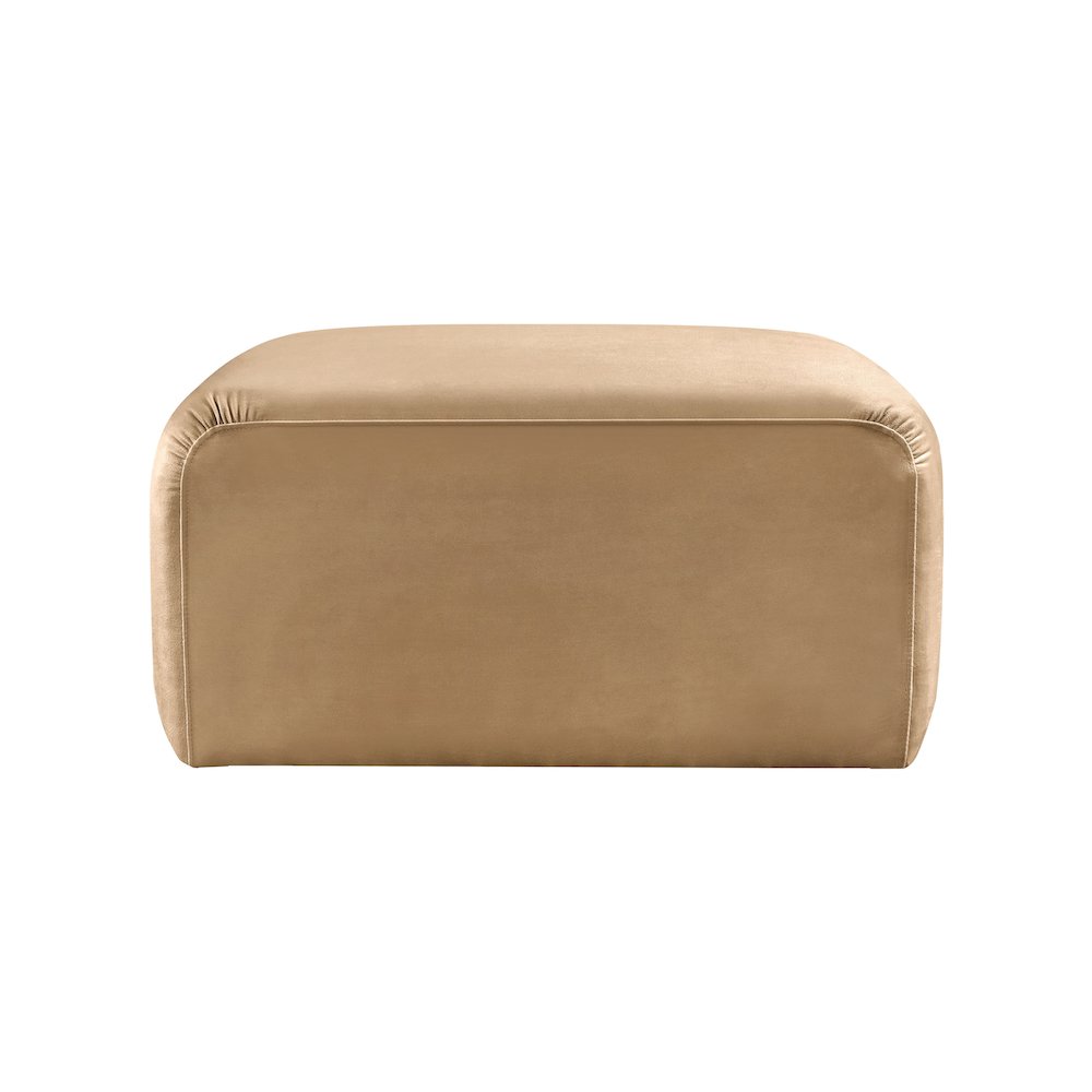 Arc Camel Velvet Ottoman