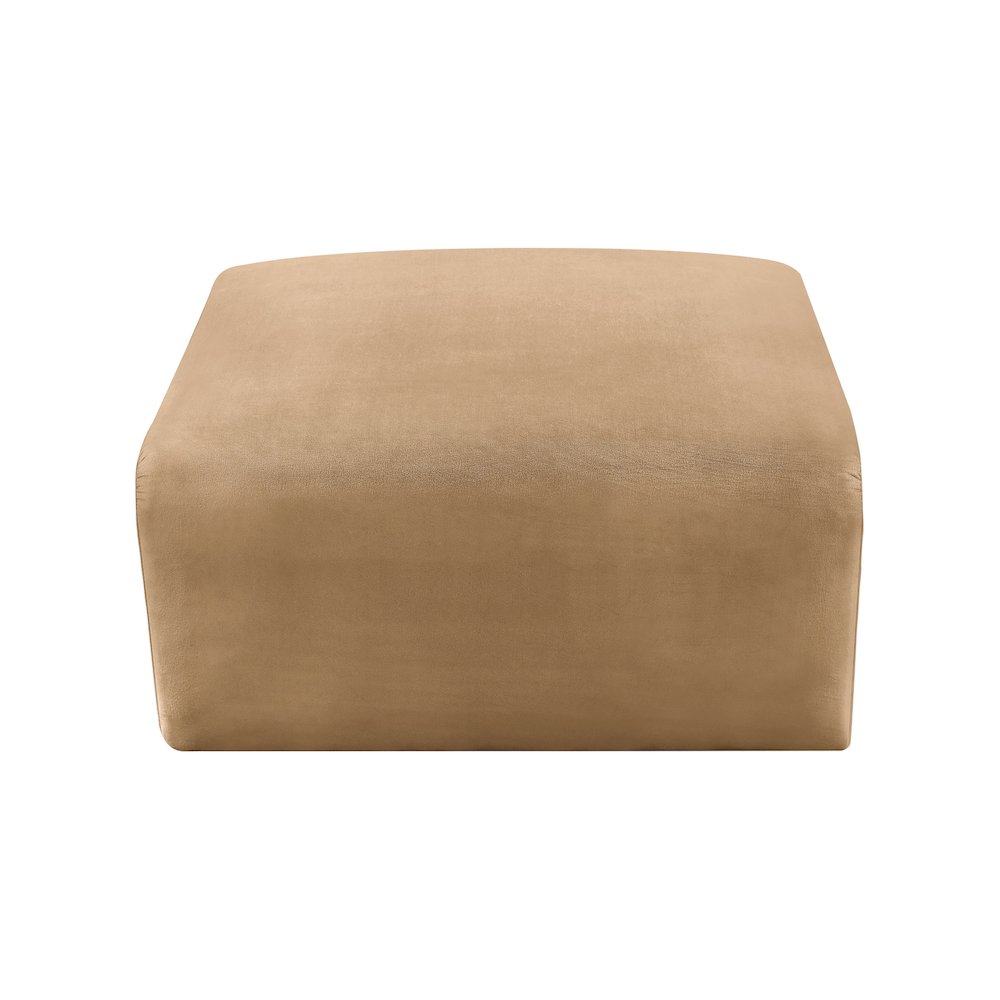 Arc Camel Velvet Ottoman