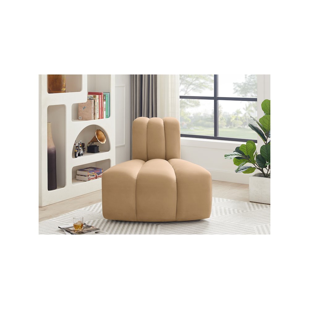Arc Camel Velvet Reverse Corner