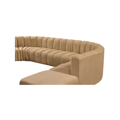 Arc Camel Velvet Modular Sofa