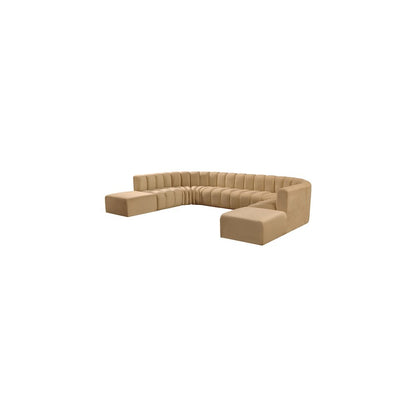 Arc Camel Velvet Modular Sofa