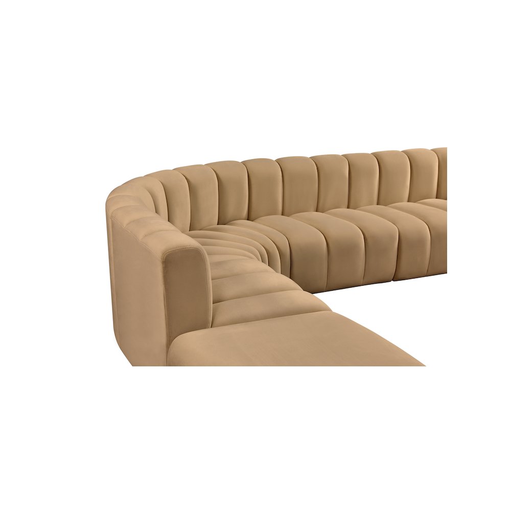 Arc Camel Velvet Modular Sofa