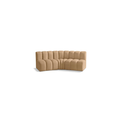 Arc Camel Velvet Modular Sofa