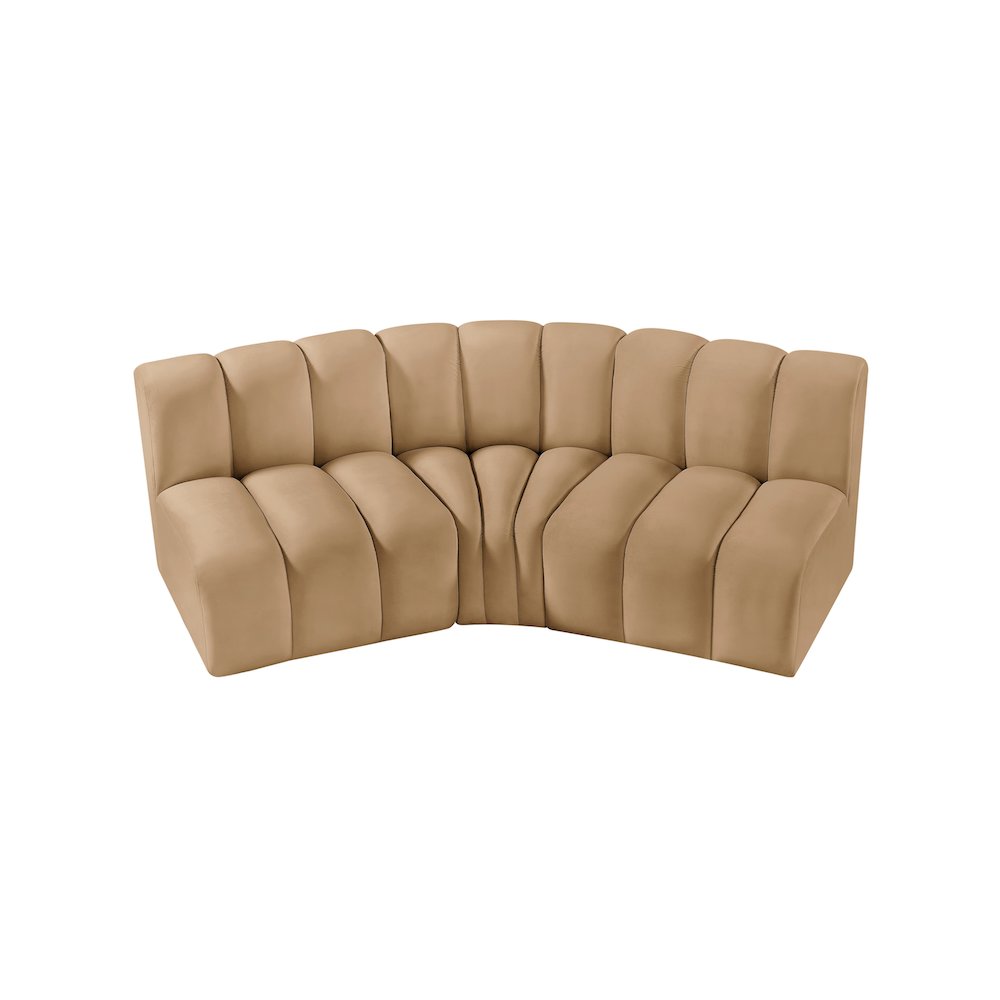 Arc Camel Velvet Modular Sofa