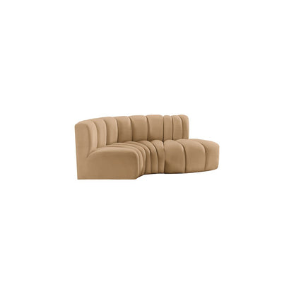 Arc Camel Velvet Modular Sofa