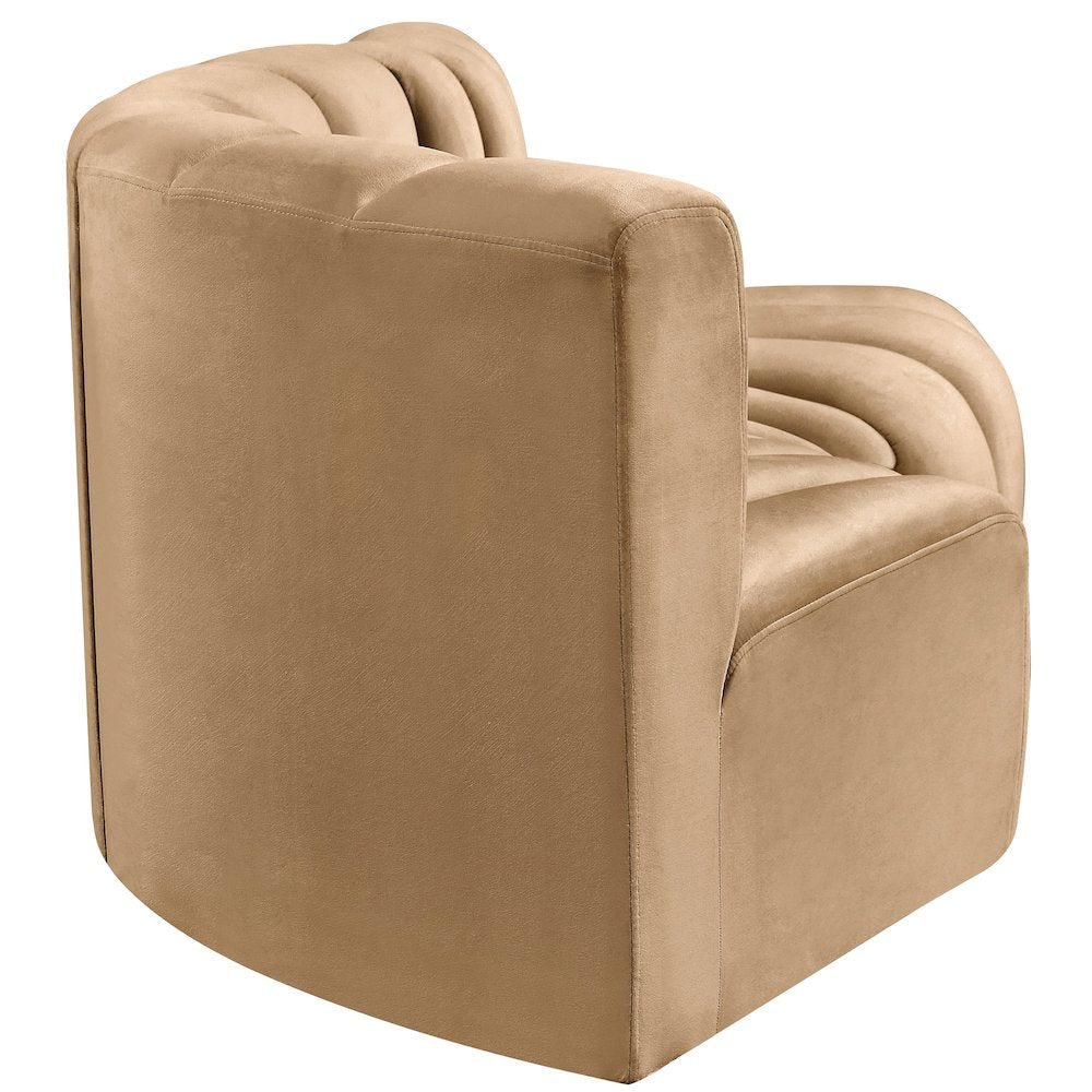 Arc Camel Velvet Modular Sofa