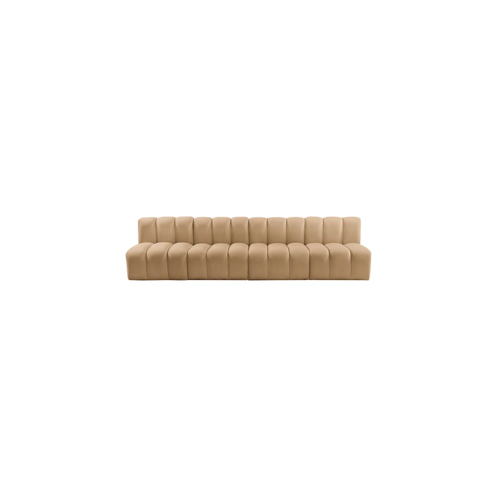 Arc Camel Velvet Modular Sofa