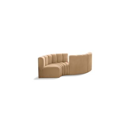 Arc Camel Velvet Modular Sofa