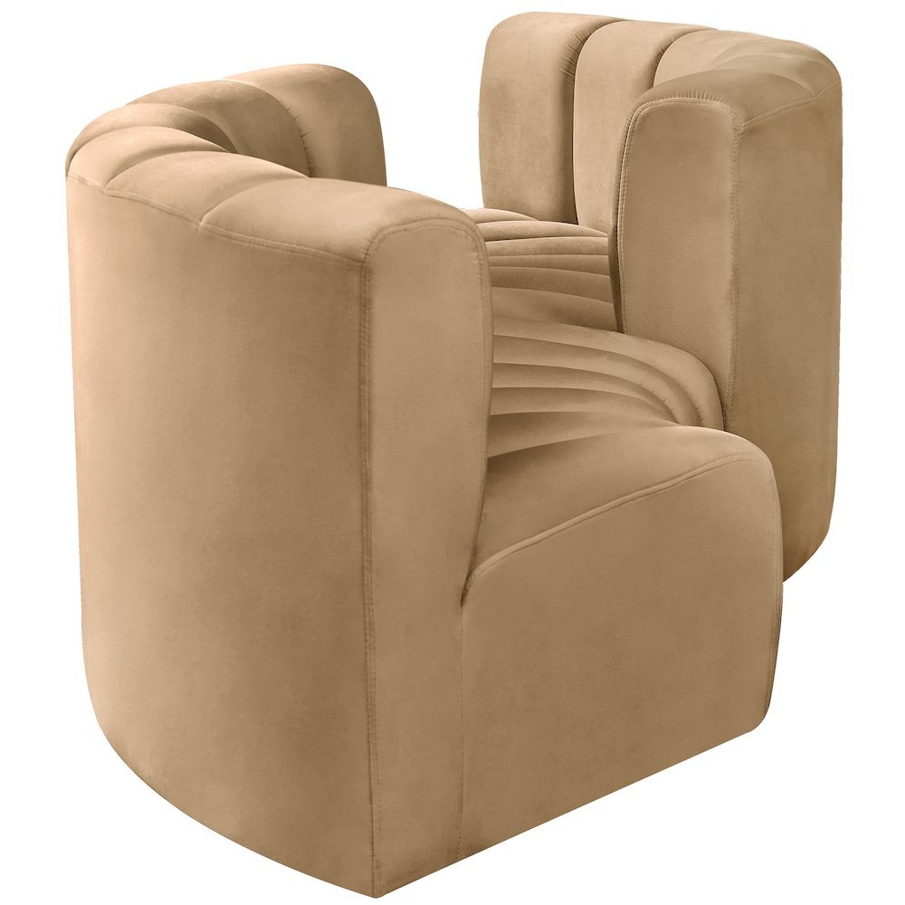 Arc Camel Velvet Modular Sofa