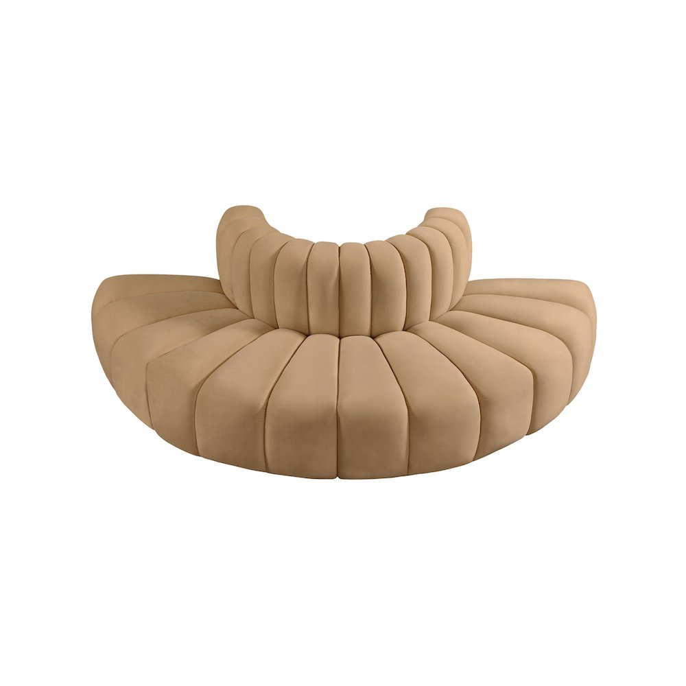 Arc Camel Velvet Modular Sofa