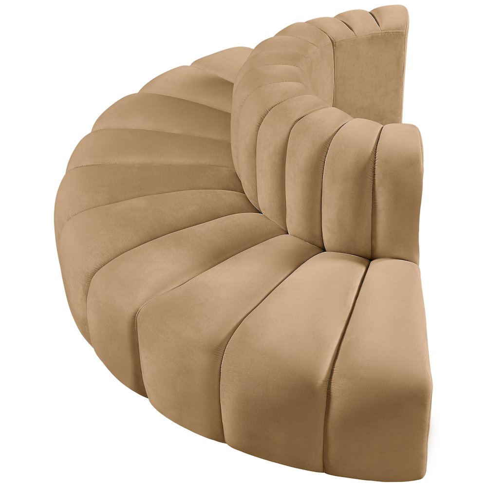 Arc Camel Velvet Modular Sofa