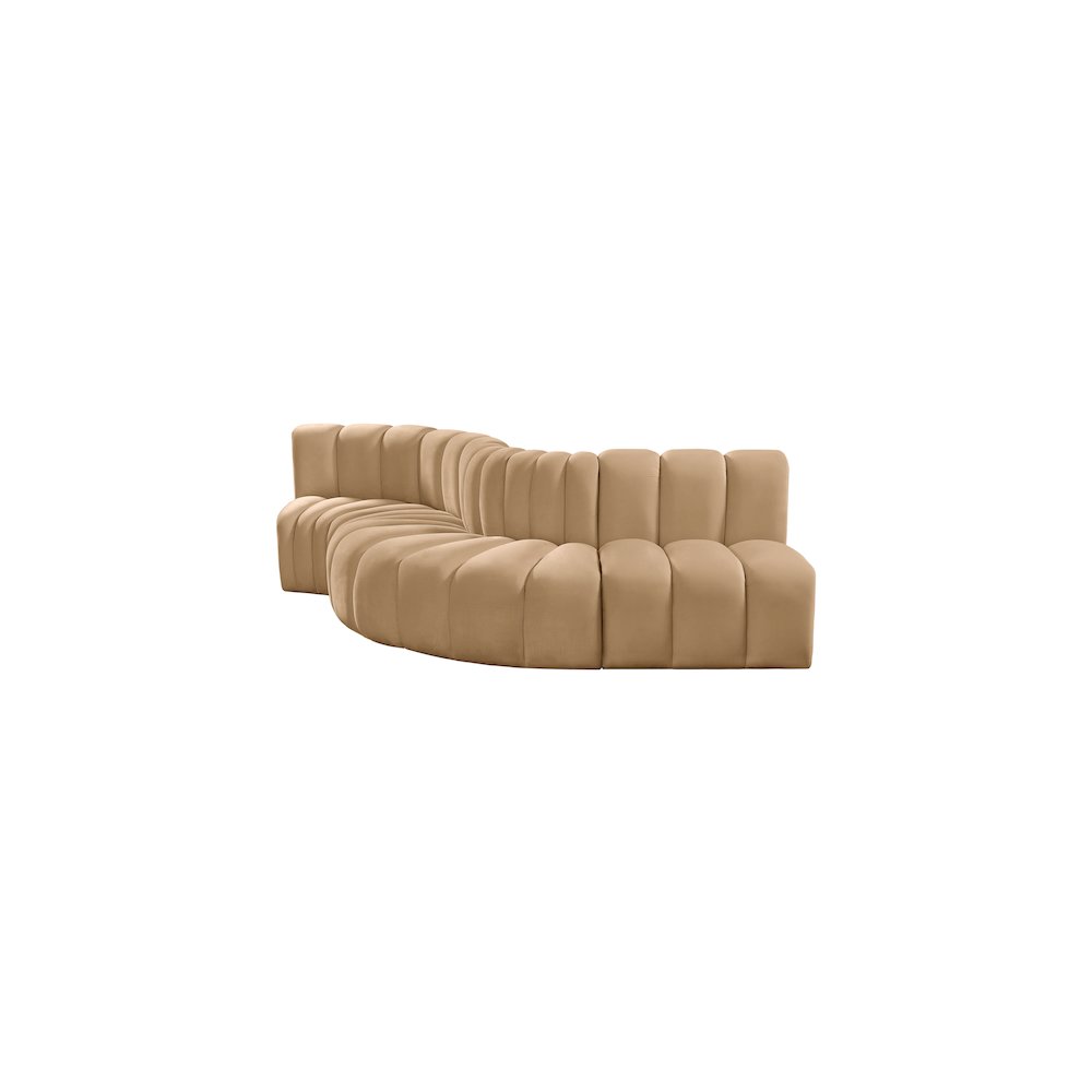 Arc Camel Velvet Modular Sofa