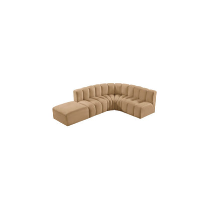 Arc Camel Velvet Modular Sofa