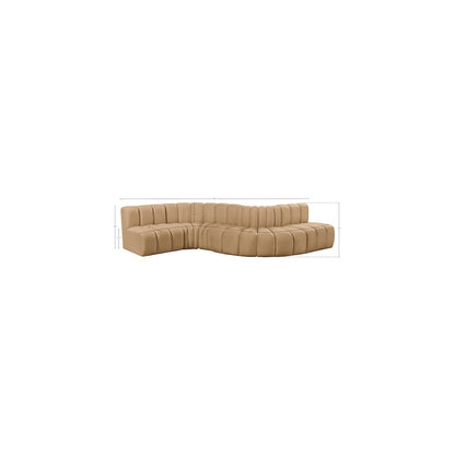 Arc Camel Velvet Modular Sofa
