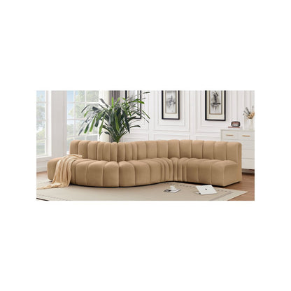 Arc Camel Velvet Modular Sofa