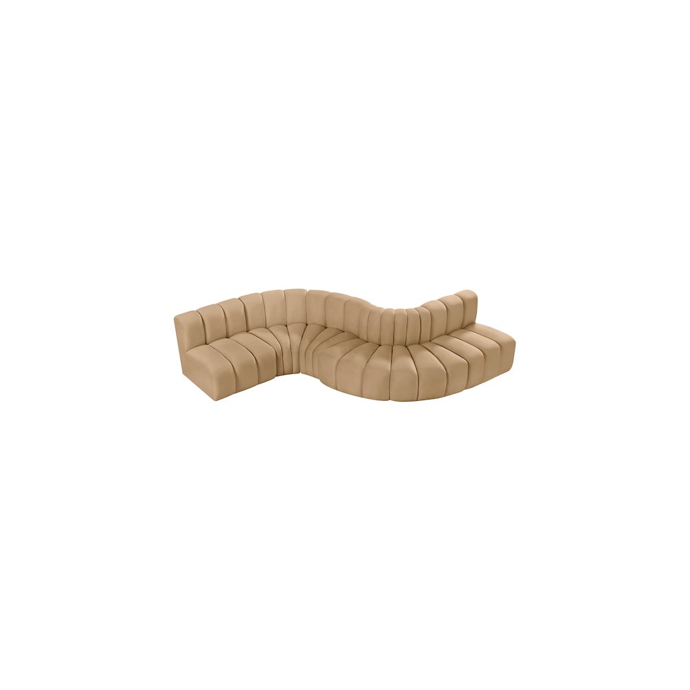 Arc Camel Velvet Modular Sofa