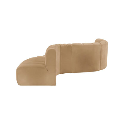 Arc Camel Velvet Modular Sofa
