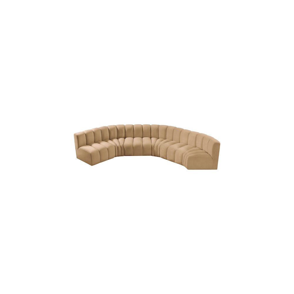 Arc Camel Velvet Modular Sofa