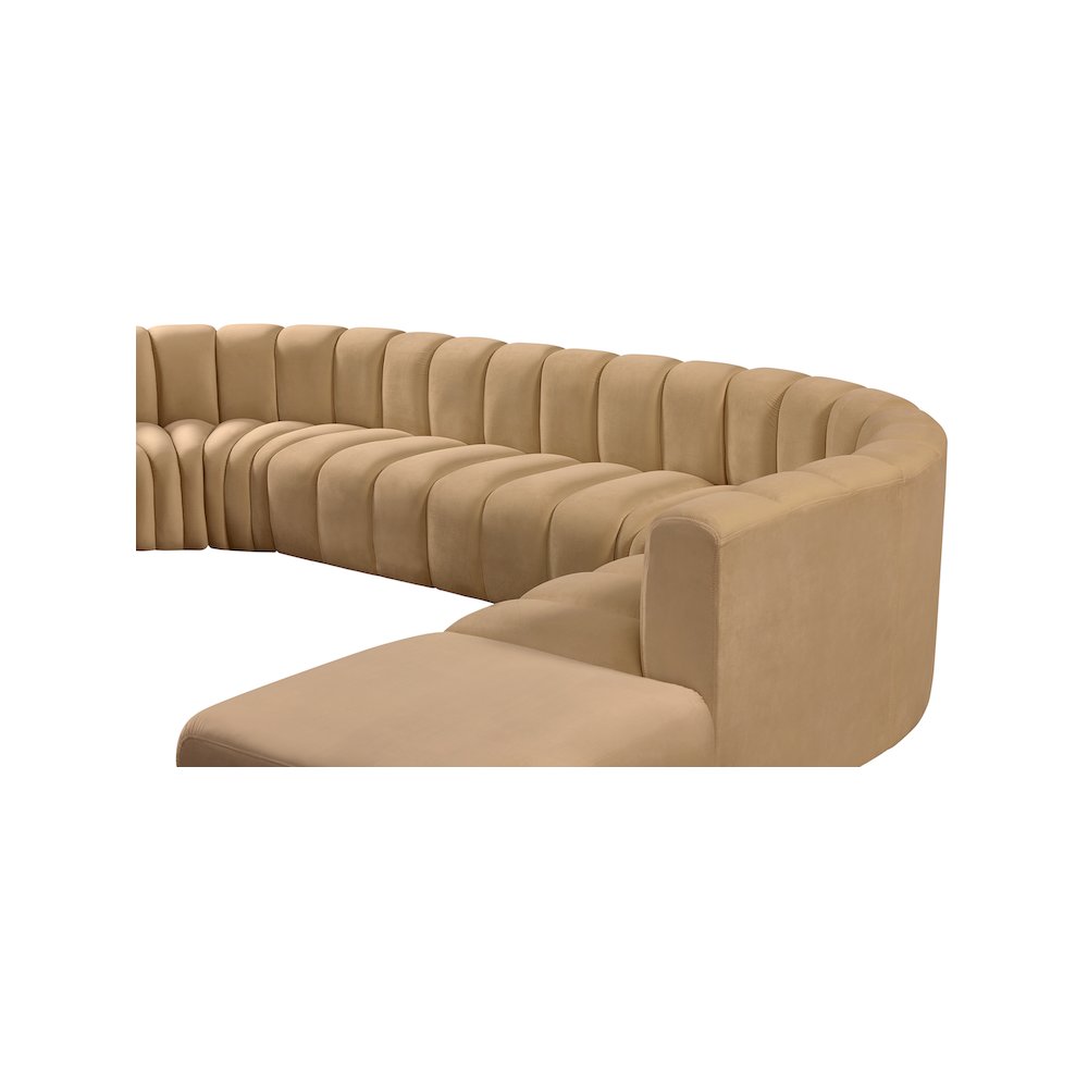 Arc Camel Velvet Modular Sofa