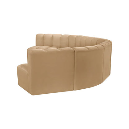 Arc Camel Velvet Modular Sofa