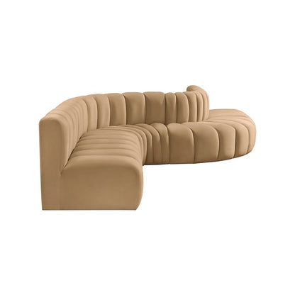 Arc Camel Velvet Modular Sofa