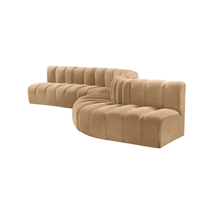Arc Camel Velvet Modular Sofa