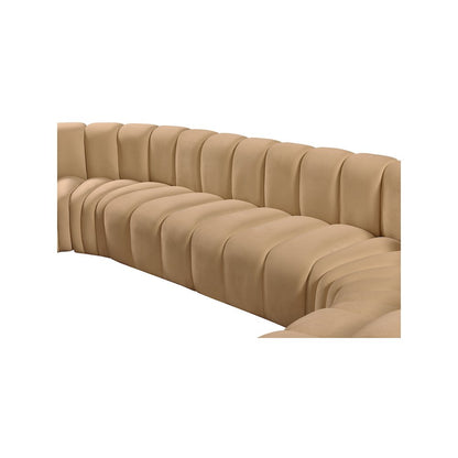Arc Camel Velvet Modular Sofa