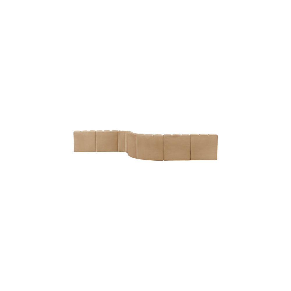 Arc Camel Velvet Modular Sofa
