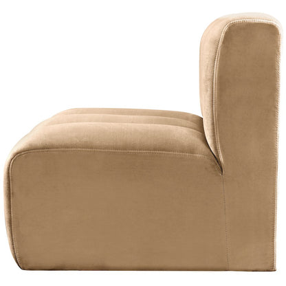 Arc Camel Velvet Straight Chair