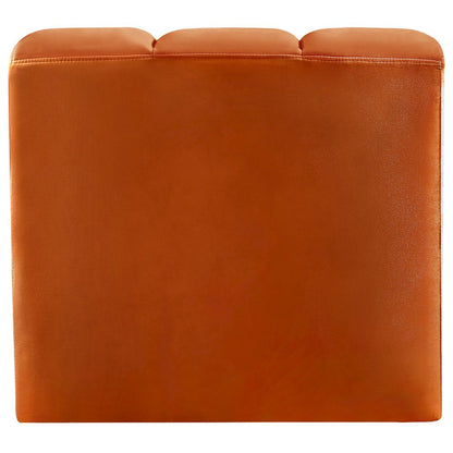 Arc Cognac Velvet Curved Corner