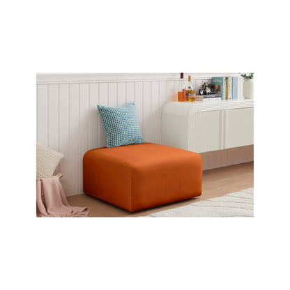 Arc Cognac Velvet Ottoman