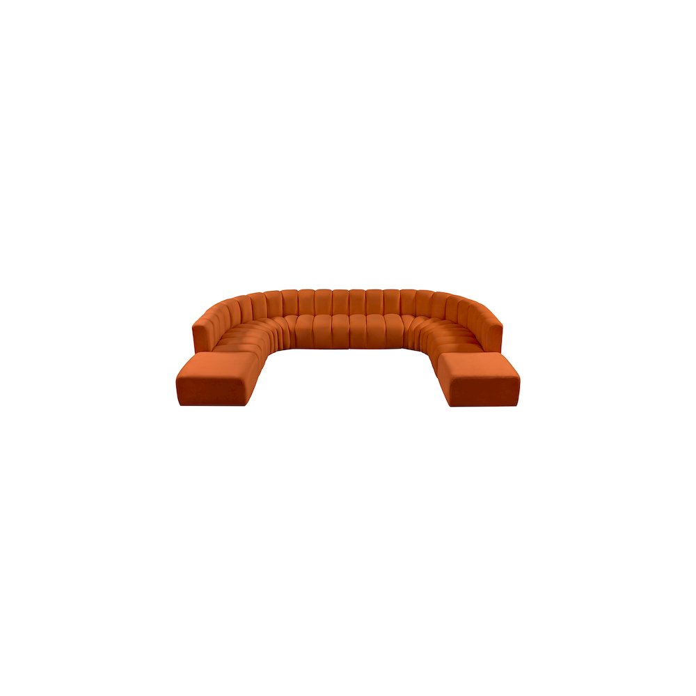 Arc Cognac Velvet Modular Sofa