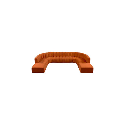 Arc Cognac Velvet Modular Sofa