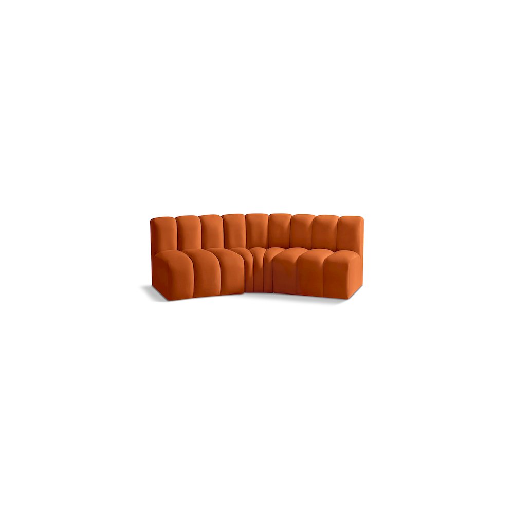 Arc Cognac Velvet Modular Sofa
