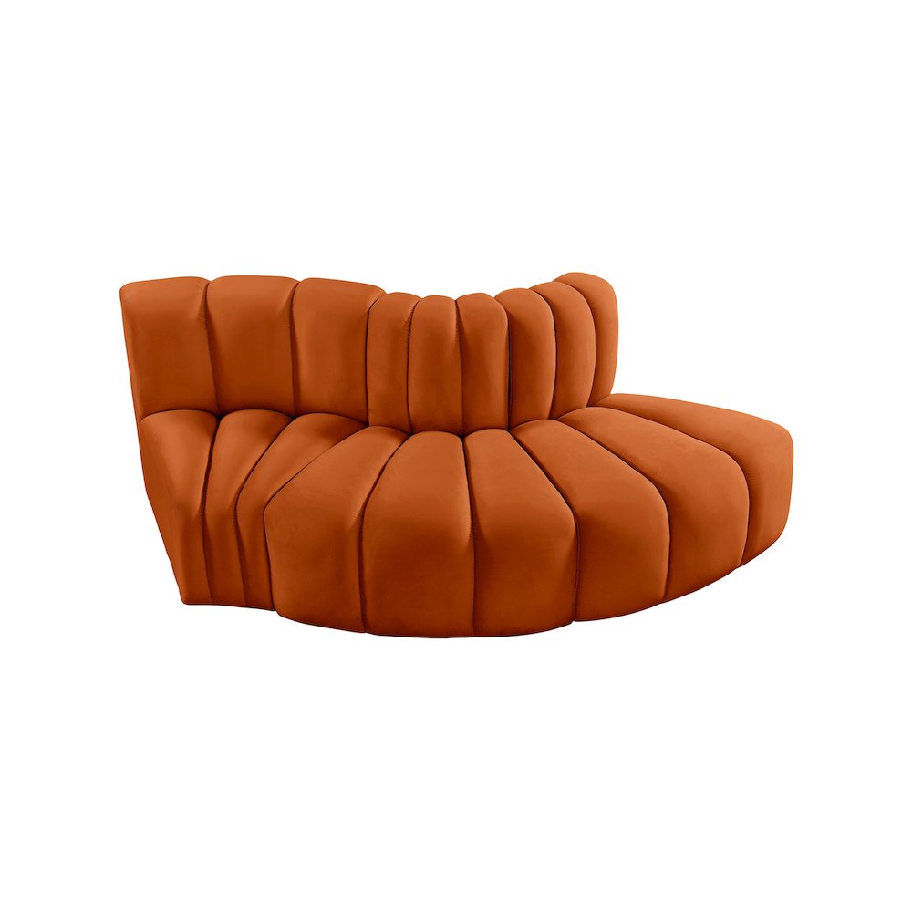 Arc Cognac Velvet Modular Sofa