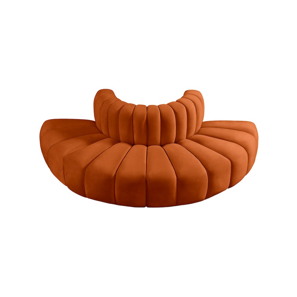Arc Cognac Velvet Modular Sofa