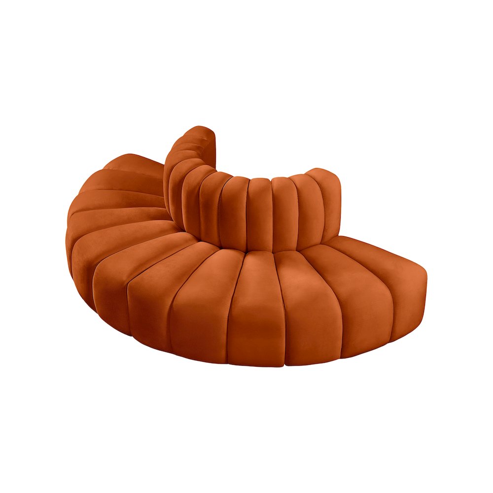 Arc Cognac Velvet Modular Sofa