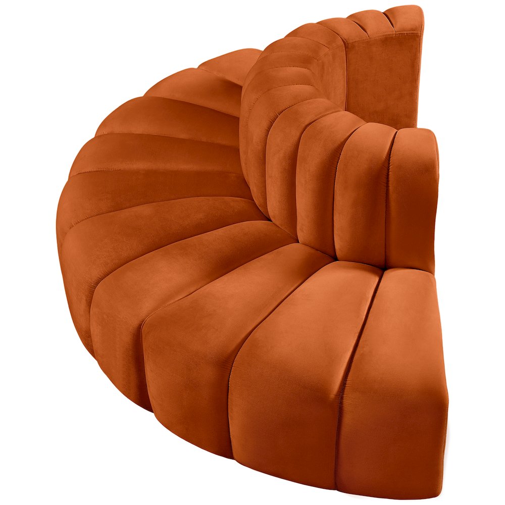 Arc Cognac Velvet Modular Sofa