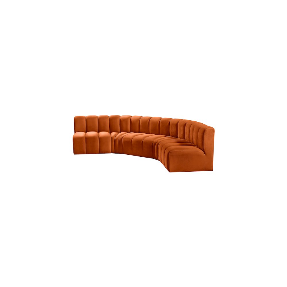 Arc Cognac Velvet Modular Sofa