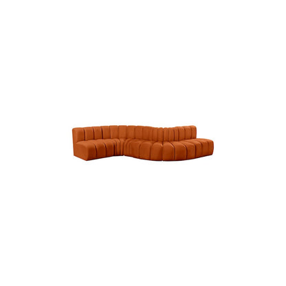 Arc Cognac Velvet Modular Sofa