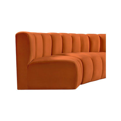 Arc Cognac Velvet Modular Sofa