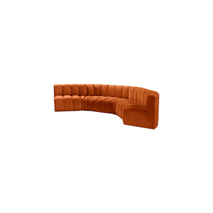 Arc Cognac Velvet Modular Sofa