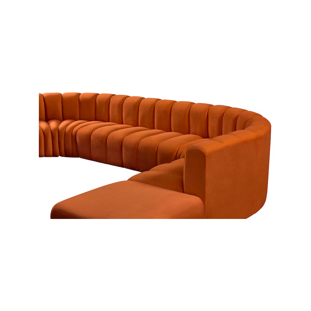 Arc Cognac Velvet Modular Sofa