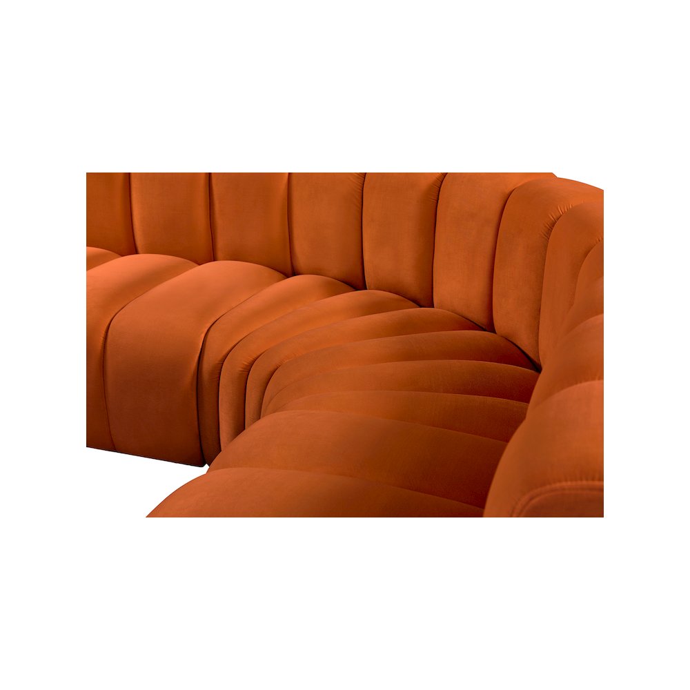 Arc Cognac Velvet Modular Sofa