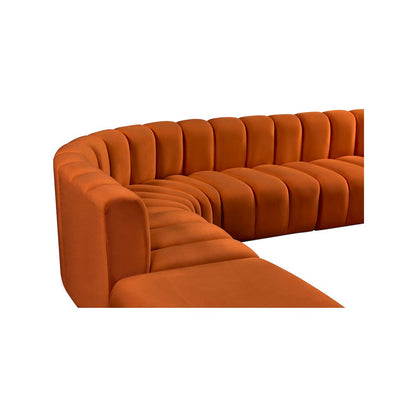 Arc Cognac Velvet Modular Sofa
